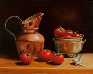 Copper Brass & Tomato Painting