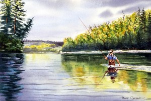 Salmon Pool Painting